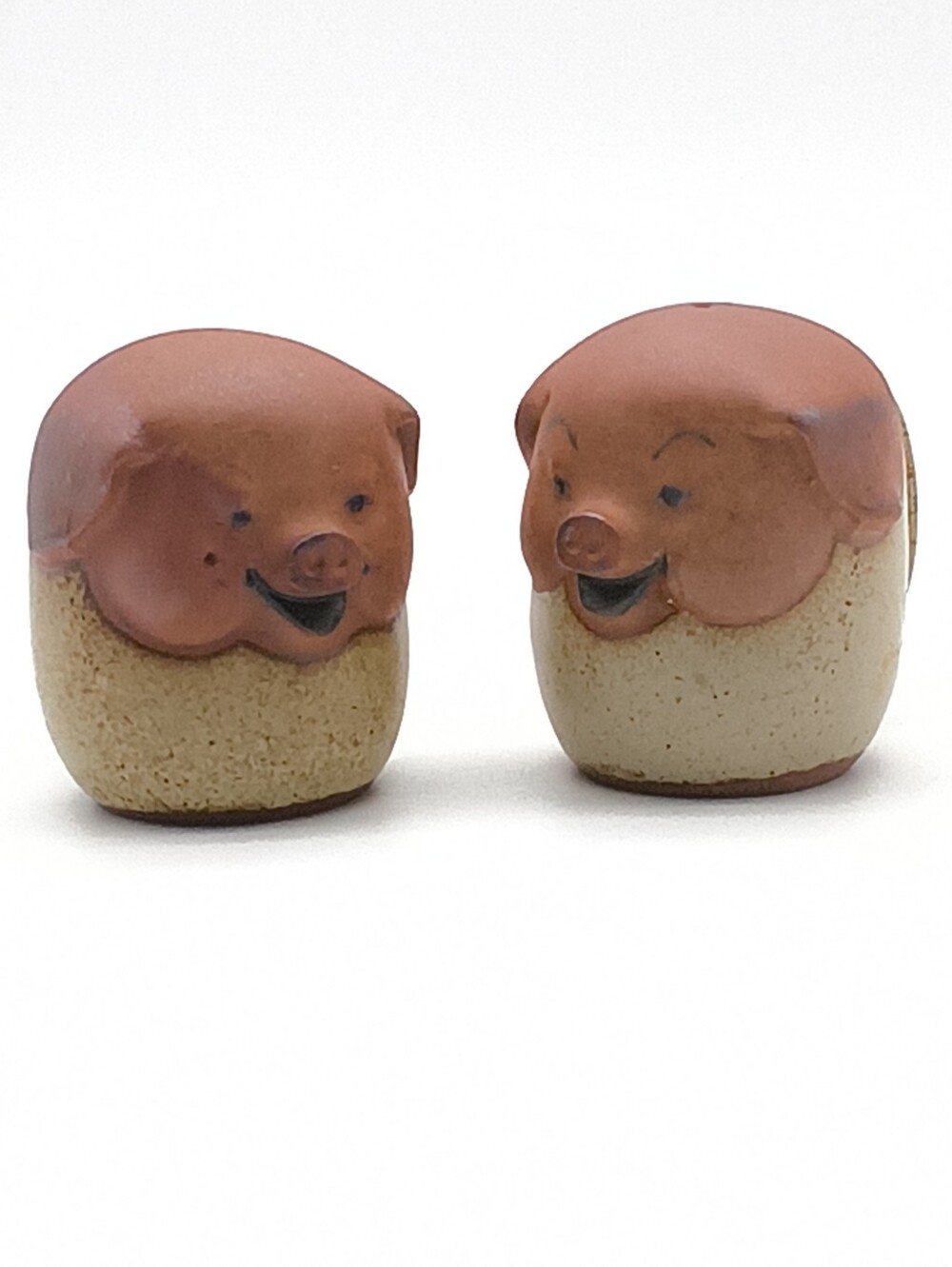 Charming Vintage Japan Stoneware Pig Salt & Pepper Shakers